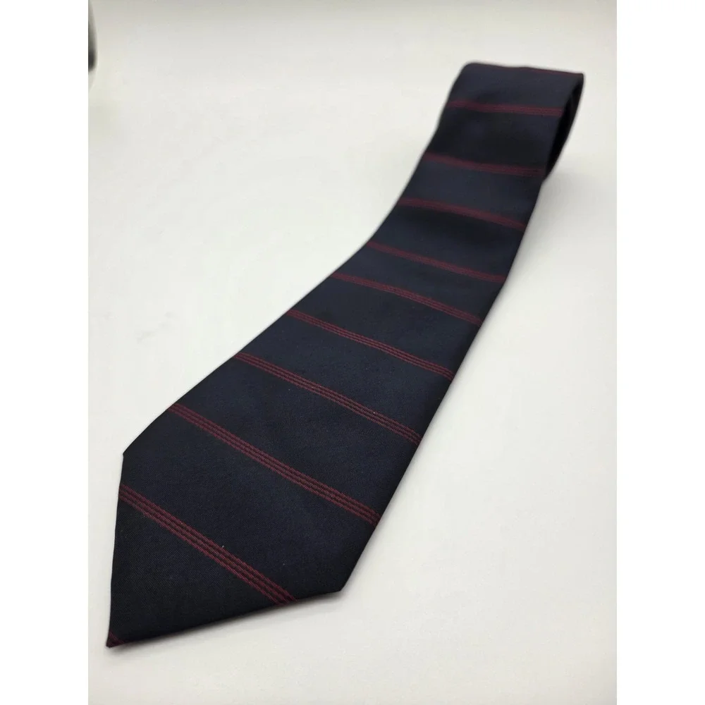 Banana Republic Tie Polyester Blue Red Striped  59